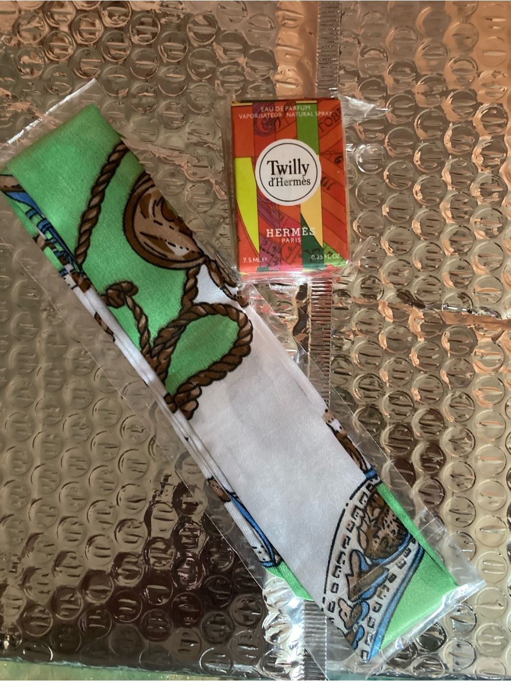 Hermes Perfume Twilly d'Hermès Mini Box in Green, Orange & Yellow